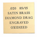 Satin 85/15 Brass Engraving Sheet Stock (12"x24"x0.02")